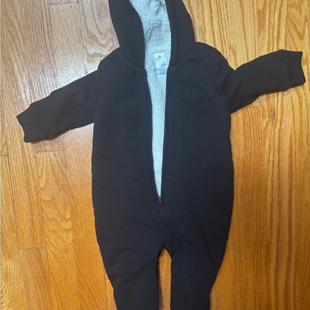 GAP Black Hooded Baby Footie